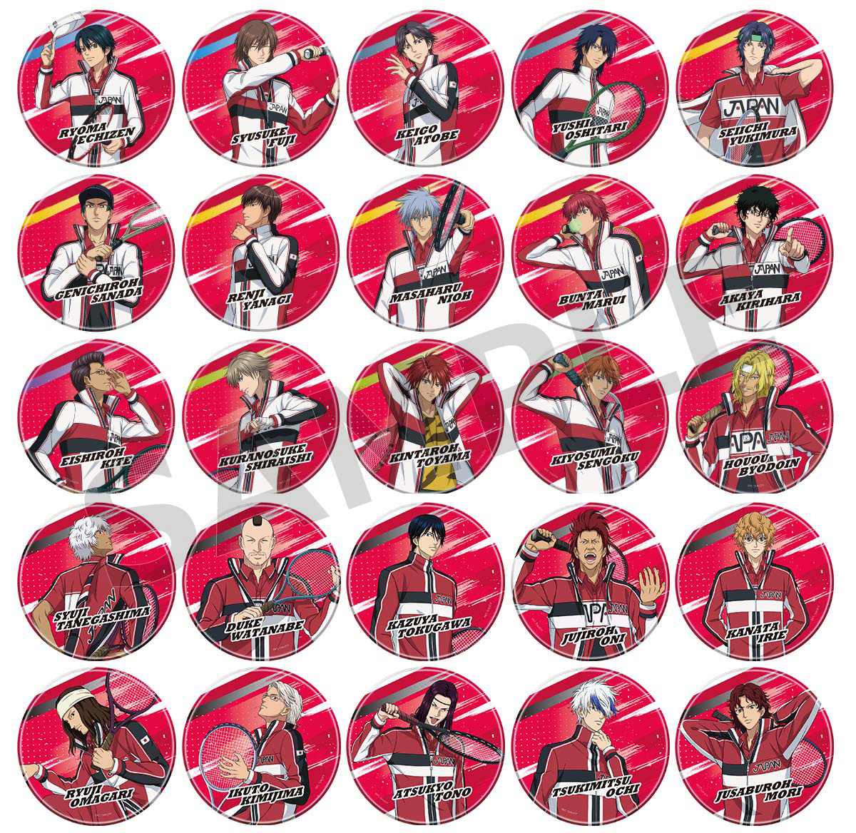 テニプリ クロス缶バッジ メタルチャーム テニプリ クロス缶バッジ メタルチャーム 新テニスの王子様 500