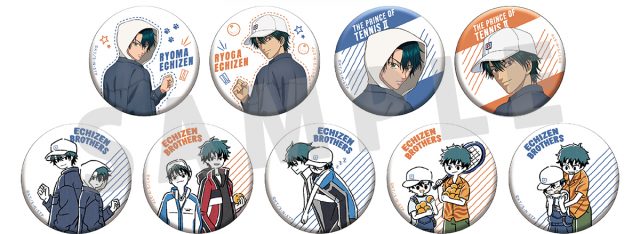 テニスの王子様　大原画展　COLLECTION缶バッジ　越前リョーマ ショウワノート：リョーマとリョーガの新規描きおろし&描きおこし